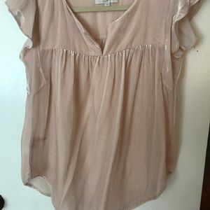 NWOT loft blush velvet top